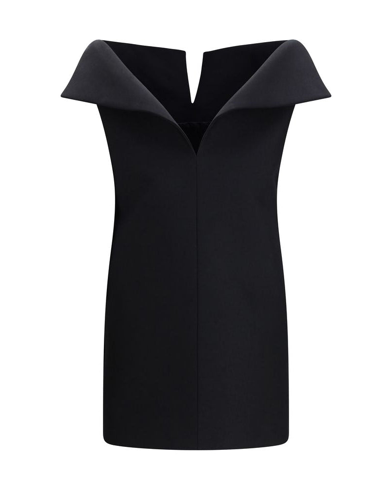 Balenciaga – Silk-Blend Strapless Cocktail Dress Nero con Scollatura Scultorea