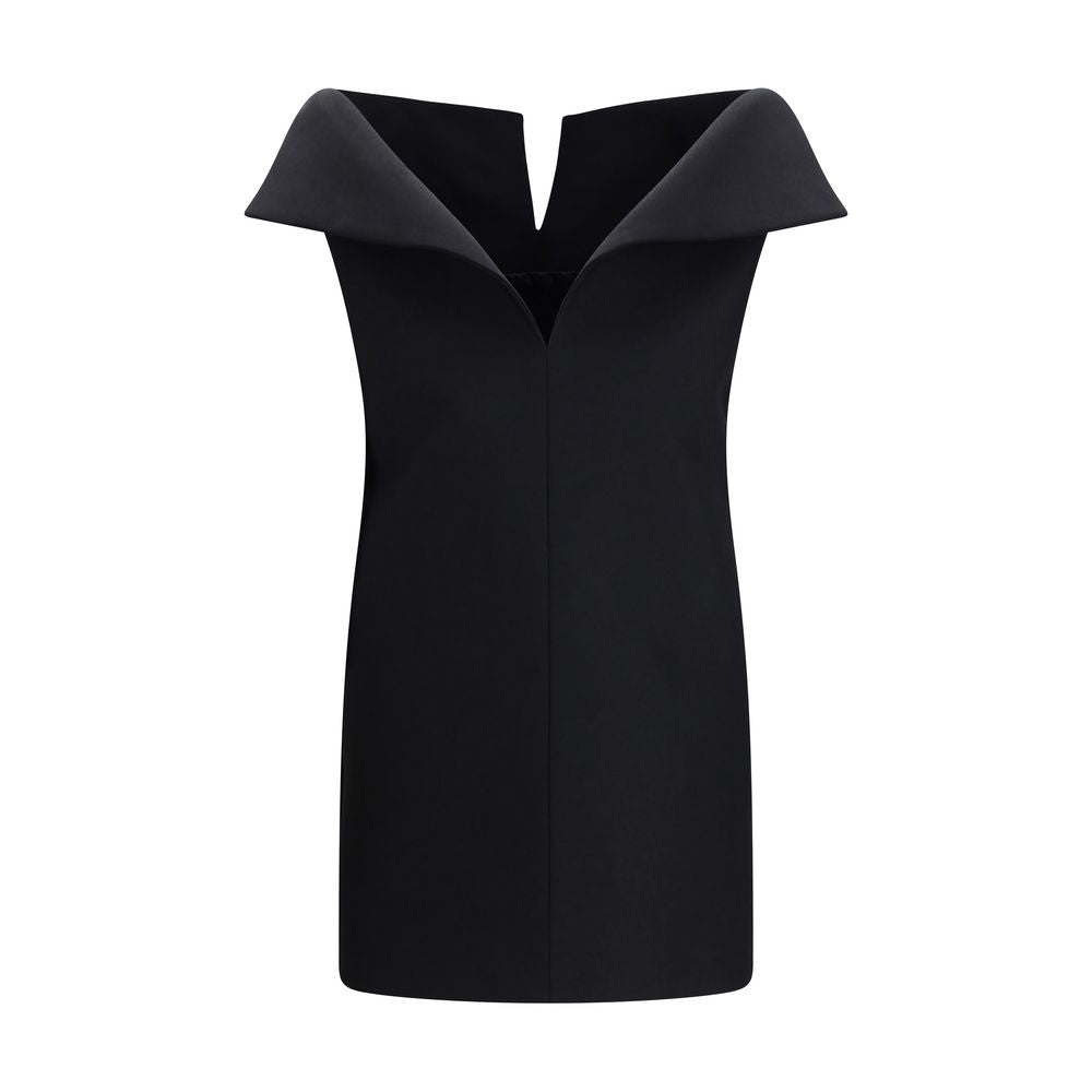 Balenciaga – Silk-Blend Strapless Cocktail Dress Nero con Scollatura Scultorea