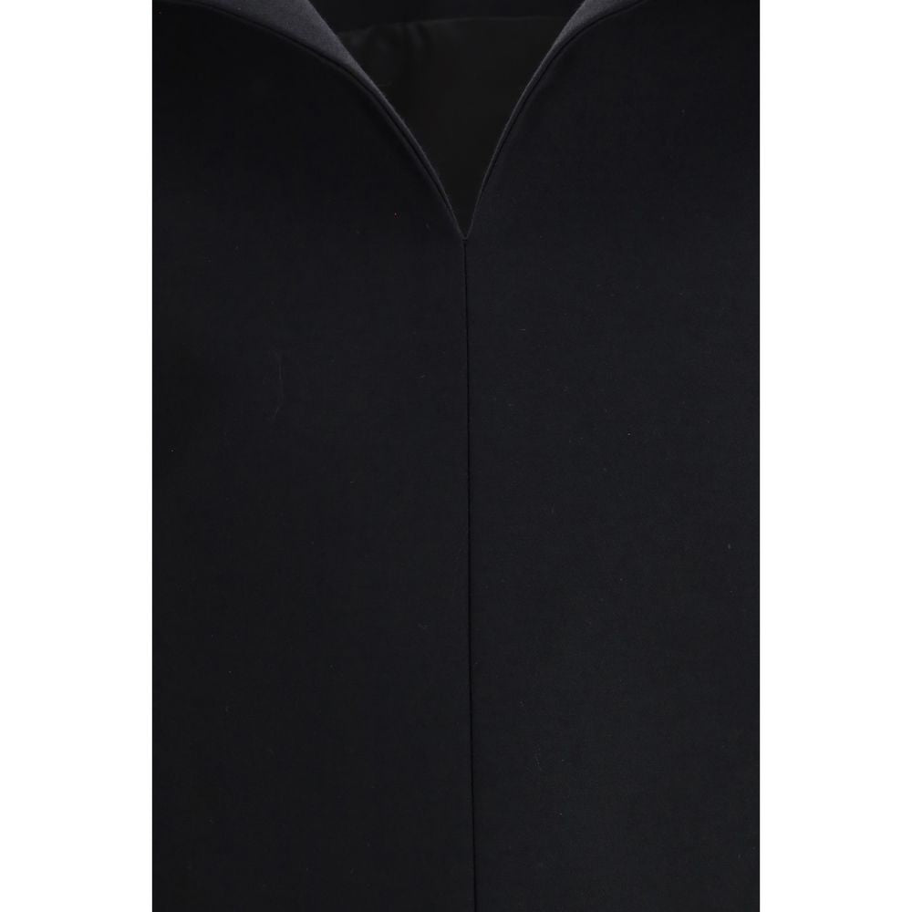Balenciaga – Silk-Blend Strapless Cocktail Dress Nero con Scollatura Scultorea