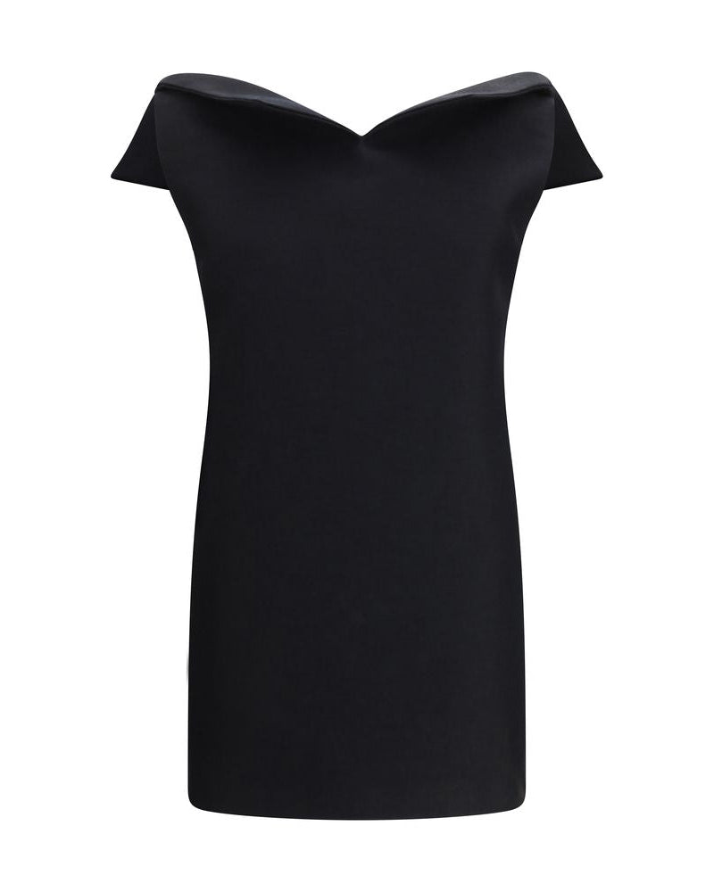 Balenciaga – Silk-Blend Strapless Cocktail Dress Nero con Scollatura Scultorea
