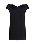 Balenciaga – Silk-Blend Strapless Cocktail Dress Nero con Scollatura Scultorea