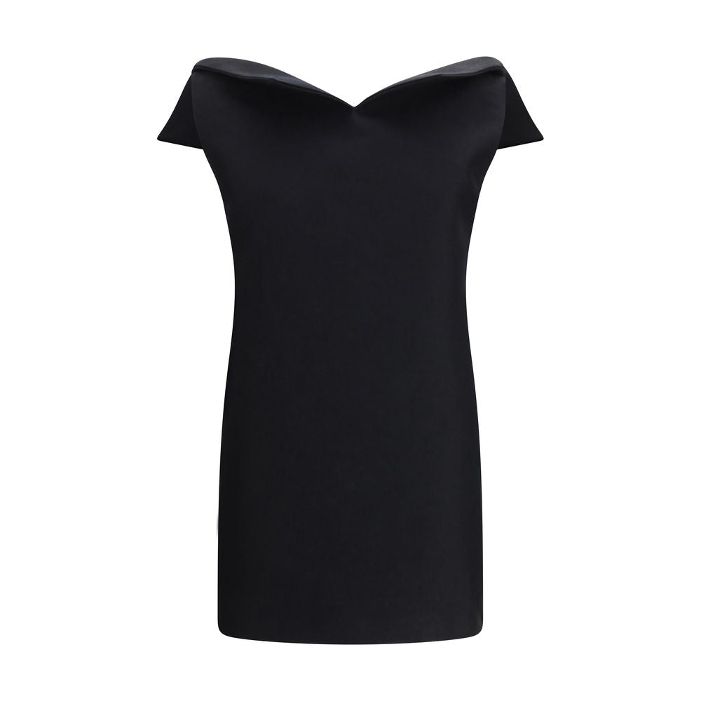 Balenciaga – Silk-Blend Strapless Cocktail Dress Nero con Scollatura Scultorea