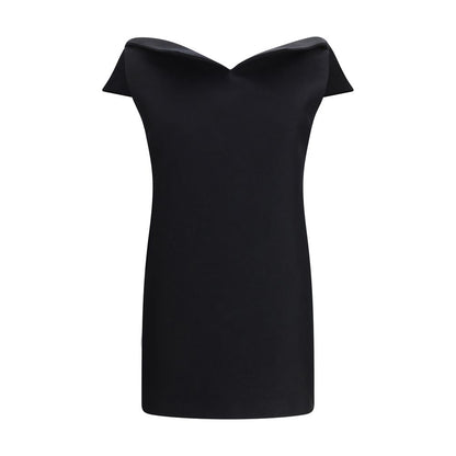 Balenciaga – Silk-Blend Strapless Cocktail Dress Nero con Scollatura Scultorea