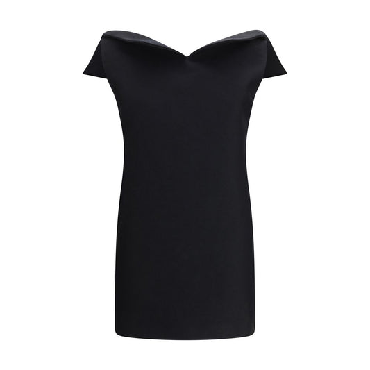 Balenciaga – Silk-Blend Strapless Cocktail Dress Nero con Scollatura Scultorea