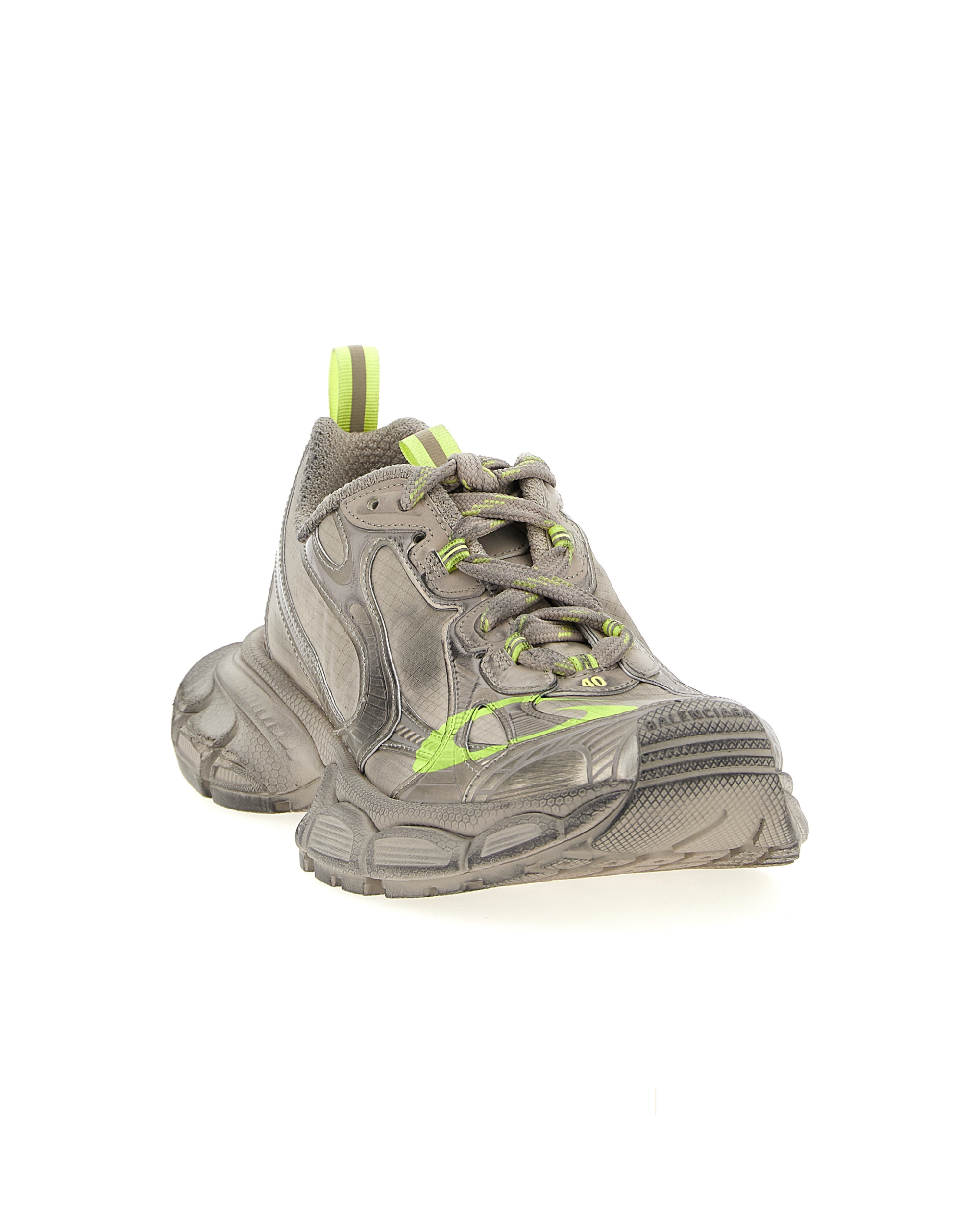 Balenciaga – Sneakers 3XL Grigio con dettagli giallo fluo