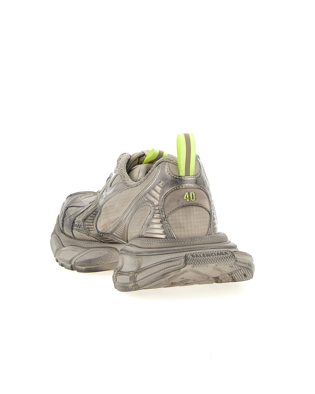 Balenciaga – Sneakers 3XL Grigio con dettagli giallo fluo
