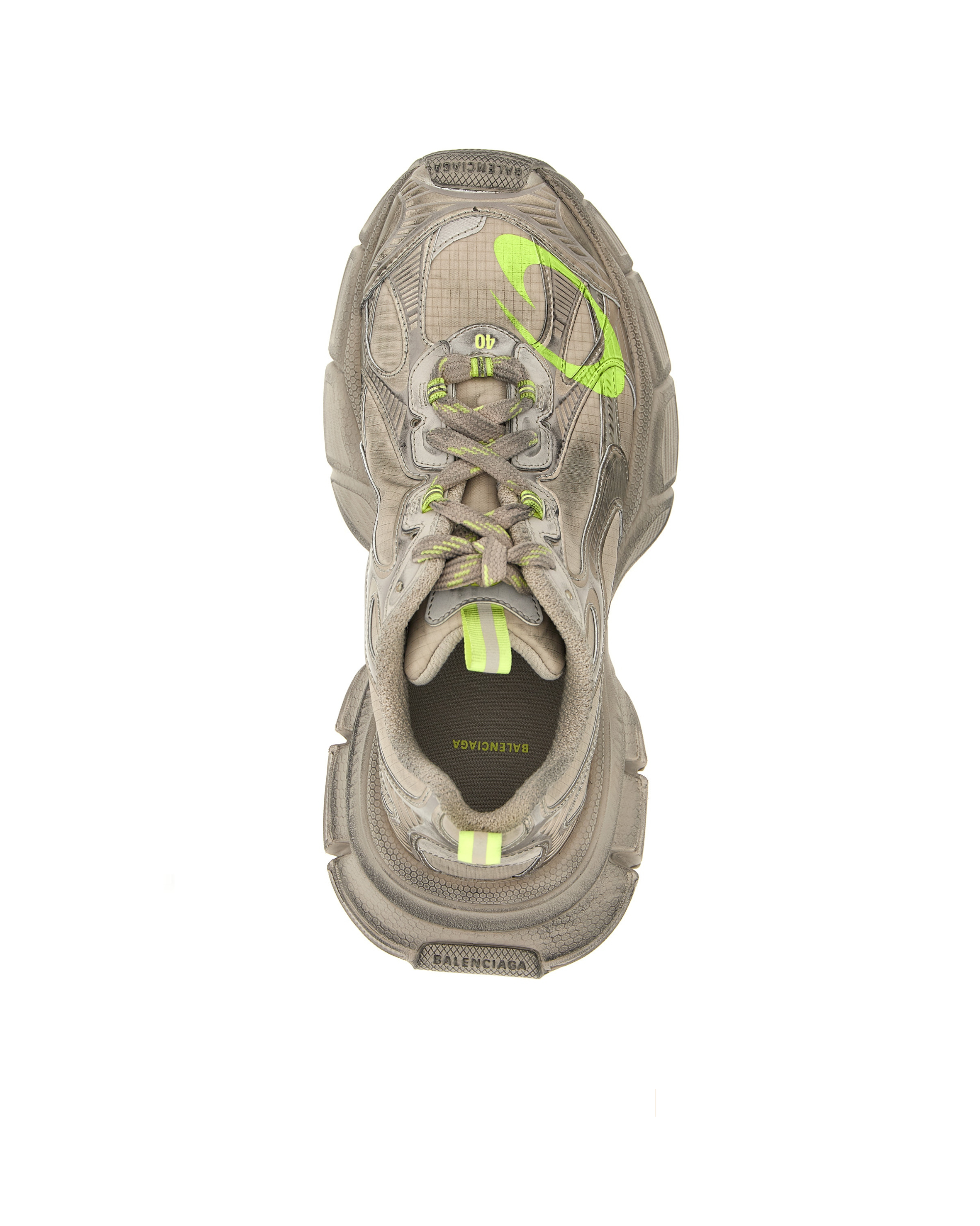 Balenciaga – Sneakers 3XL Grigio con dettagli giallo fluo