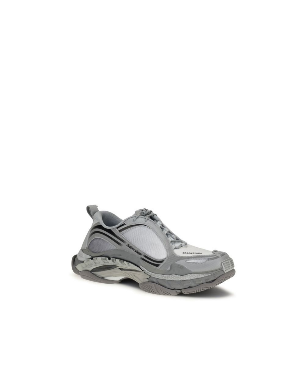 Balenciaga – Sneakers Triple S Ice Grey, White e Silver con Maxi Suola Multistrato