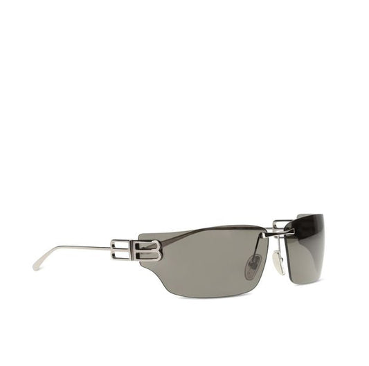 Balenciaga – Square Rimless Sunglasses Silver