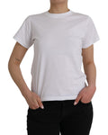 Balenciaga – T-Shirt Donna in Cotone Bianco con Logo Ricamato Tone-on-Tone