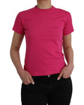 Balenciaga – T-Shirt Donna Fucsia in Cotone con Mini Logo Balenciaga