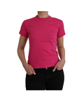 Balenciaga – T-Shirt Donna Fucsia in Cotone con Mini Logo Balenciaga