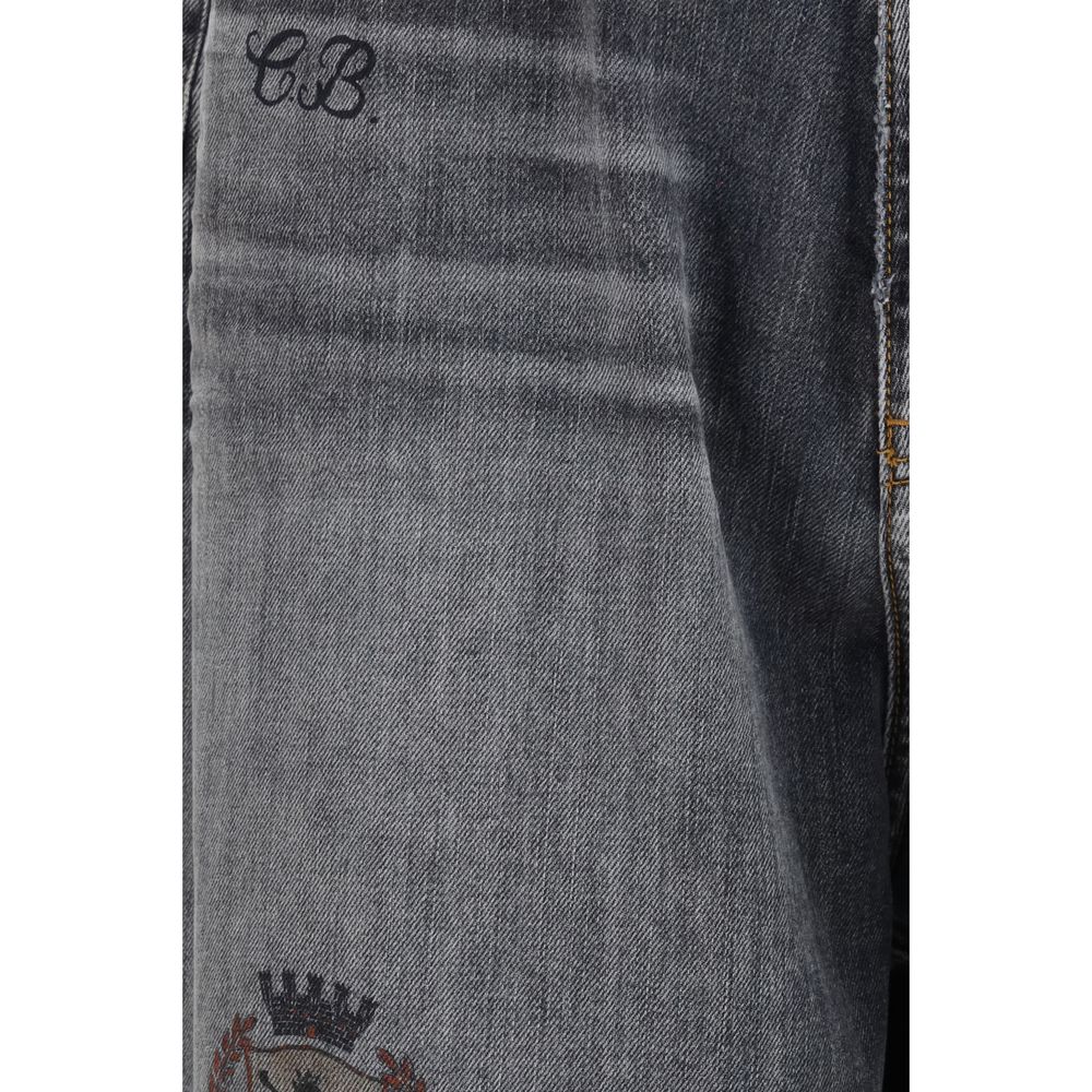 Balenciaga – Tattoo Baggy Denim Pants Grey