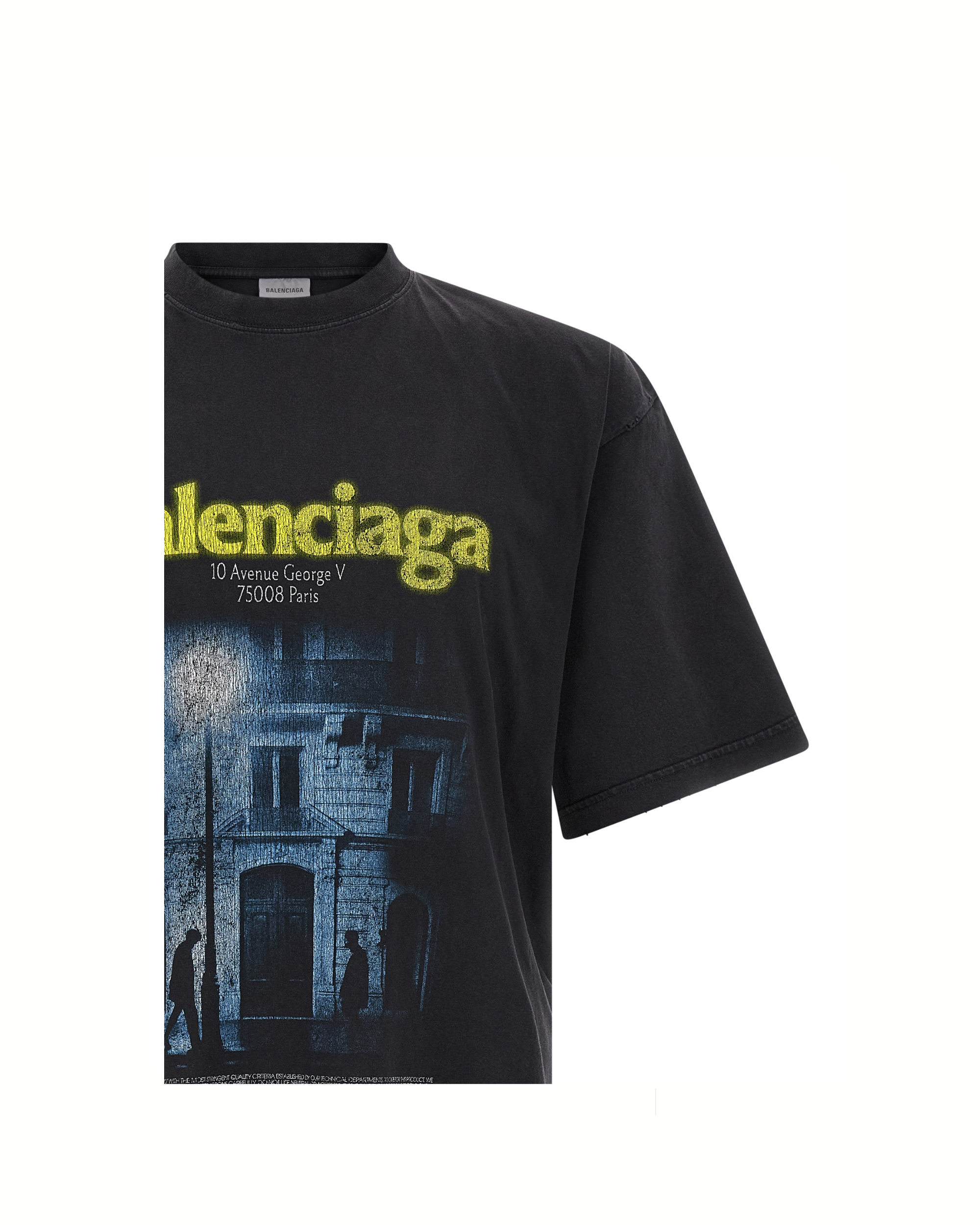 Balenciaga The Address Dry Jersey T-Shirt Nera