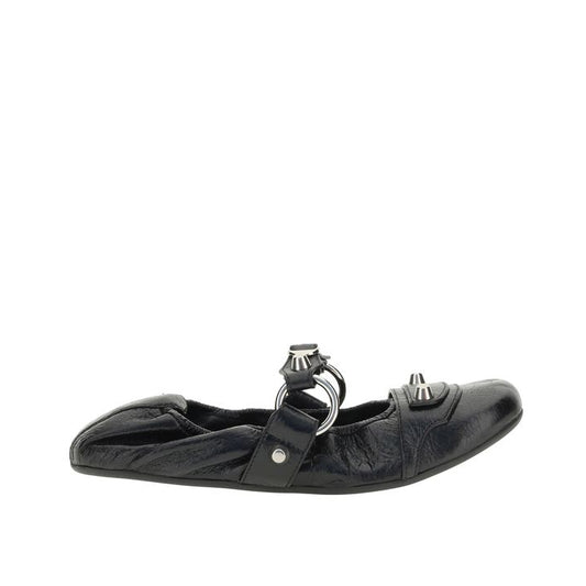 Balenciaga – The City Ballerinas in Pelle Arena Nera con Studs Silver – Collezione SS26