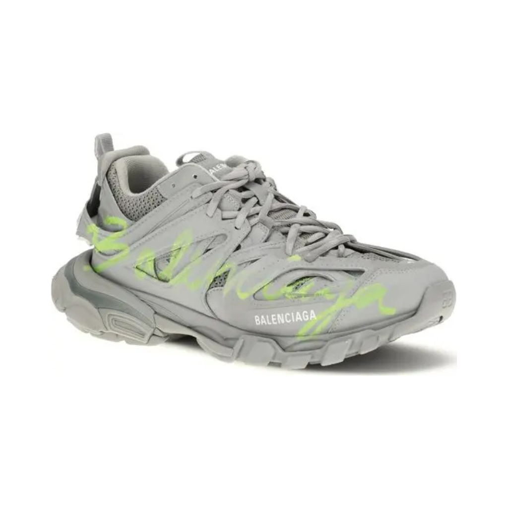Balenciaga - Track Sneaker - Beige-Green Logo Print