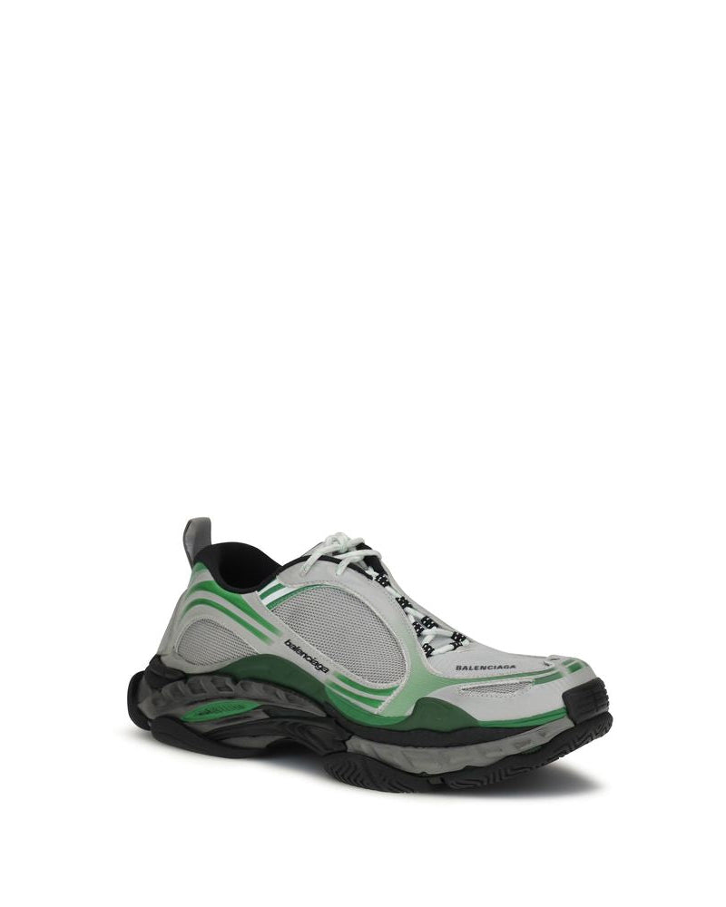 Balenciaga – Triple S Sneakers Bianco, Verde e Nero dal Look Distressed