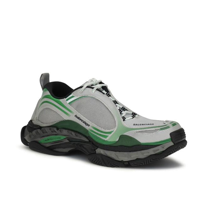Balenciaga – Triple S Sneakers Bianco, Verde e Nero dal Look Distressed