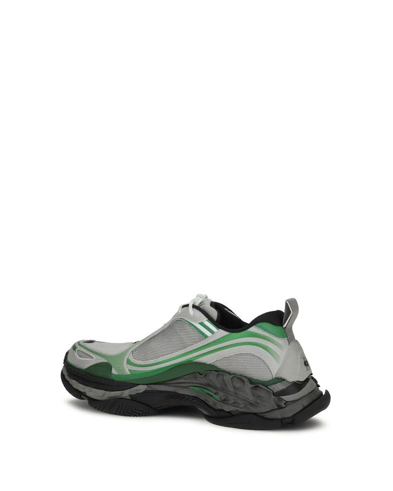 Balenciaga – Triple S Sneakers Bianco, Verde e Nero dal Look Distressed