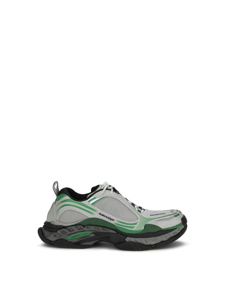 Balenciaga – Triple S Sneakers Bianco, Verde e Nero dal Look Distressed