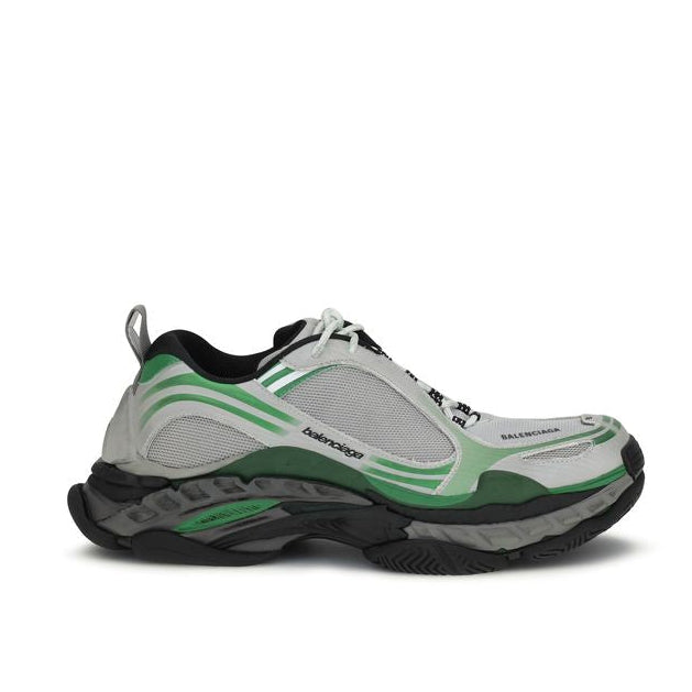 Balenciaga – Triple S Sneakers Bianco, Verde e Nero dal Look Distressed