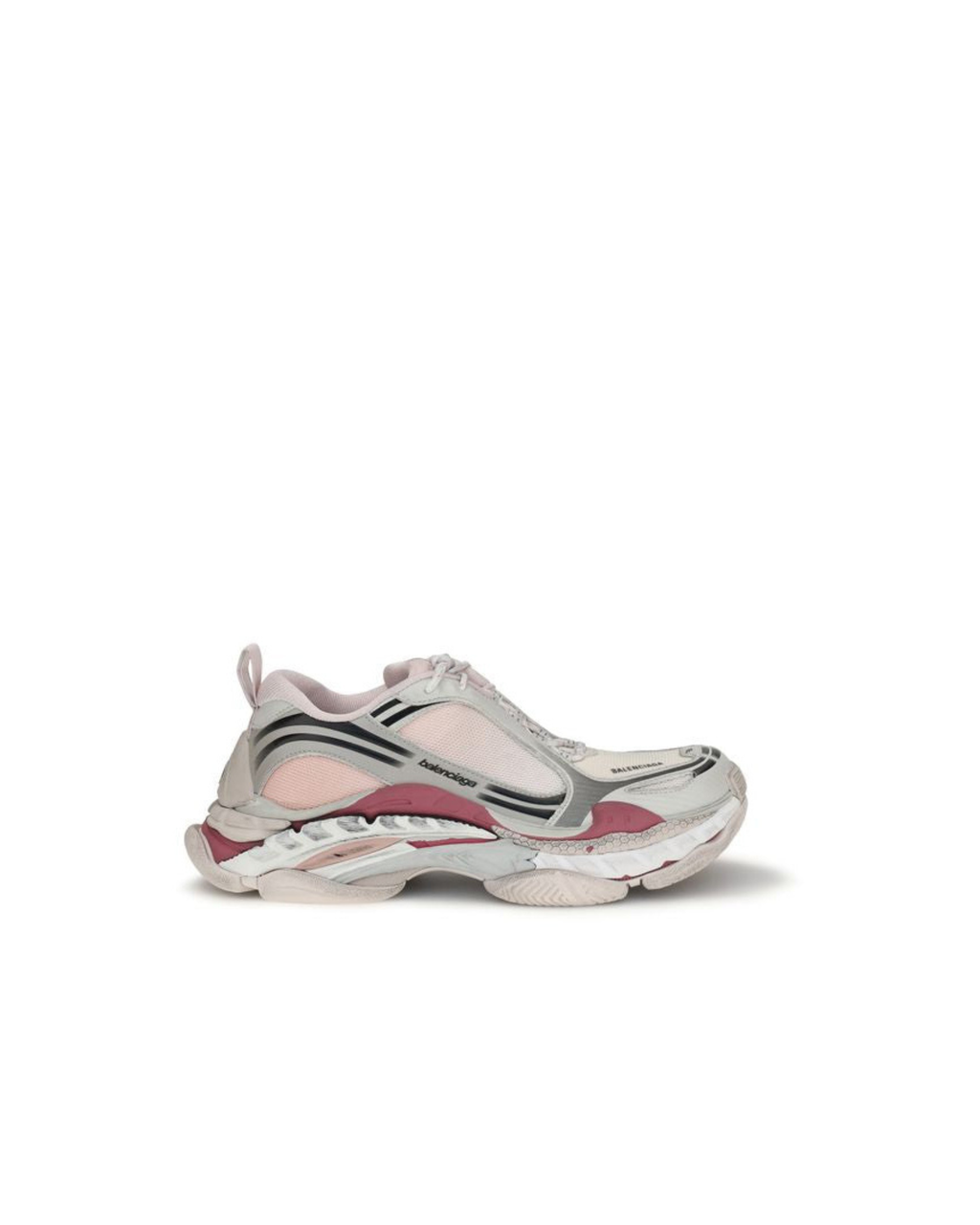 Balenciaga – Triple S Sneakers Rosa Cipria e Bianco dal Look Distressed
