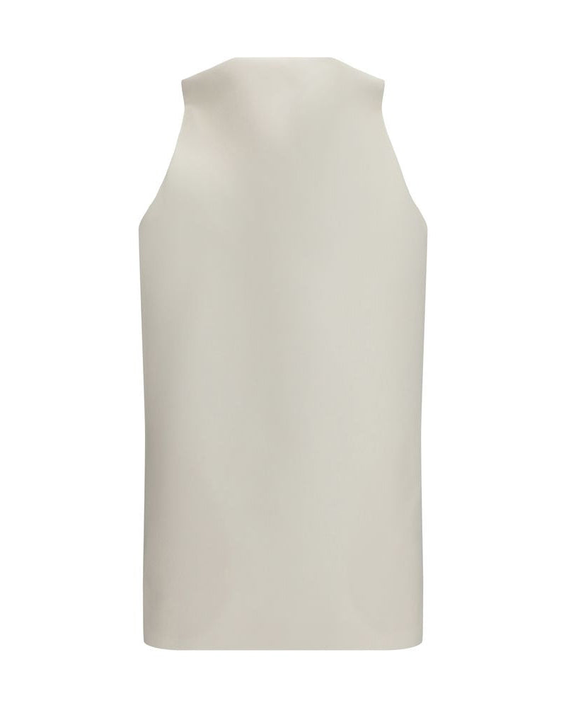 Balenciaga – Vareuse Dress in Lana e Seta Beige dal Design Architettonico