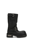 Balenciaga – Venom Boots in Pelle Nera con Fibbie Industrial – Collezione SS26