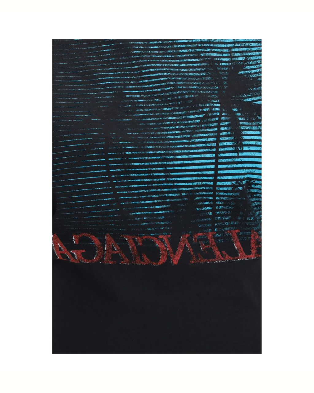 Balenciaga - Vintage Holiday Cropped T-Shirt Nera con Stampa