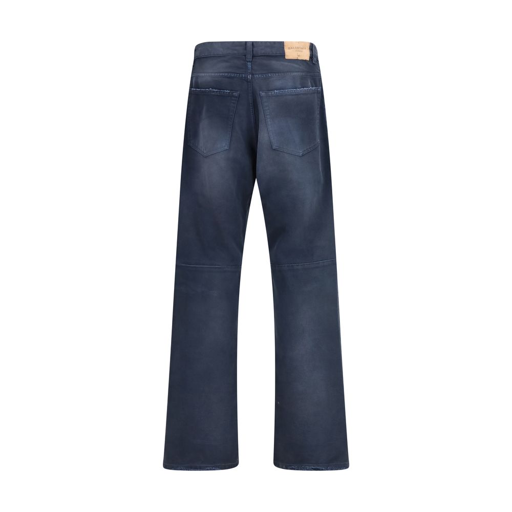 Balenciaga – Wide-Leg Relaxed Fit Jeans in Denim Blu Vintage