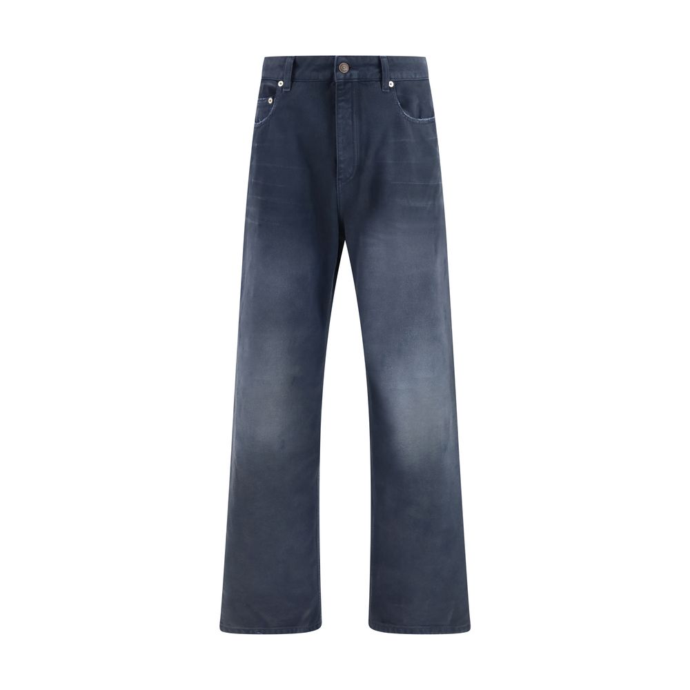 Balenciaga – Wide-Leg Relaxed Fit Jeans in Denim Blu Vintage