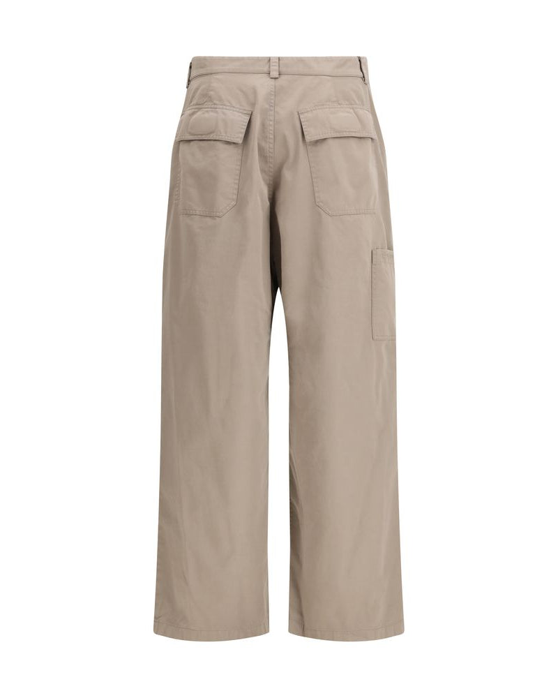 Balenciaga – Workwear Trousers Beige in Cotone Wide-Leg