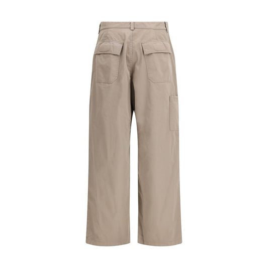 Balenciaga – Workwear Trousers Beige in Cotone Wide-Leg
