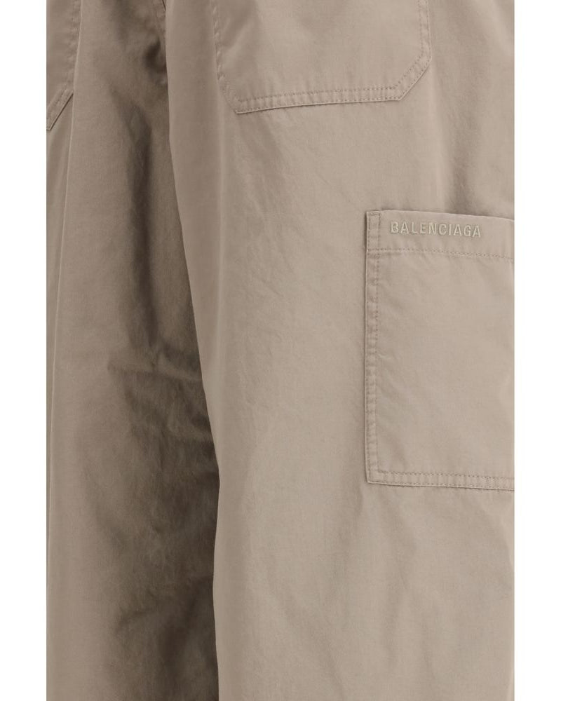 Balenciaga – Workwear Trousers Beige in Cotone Wide-Leg