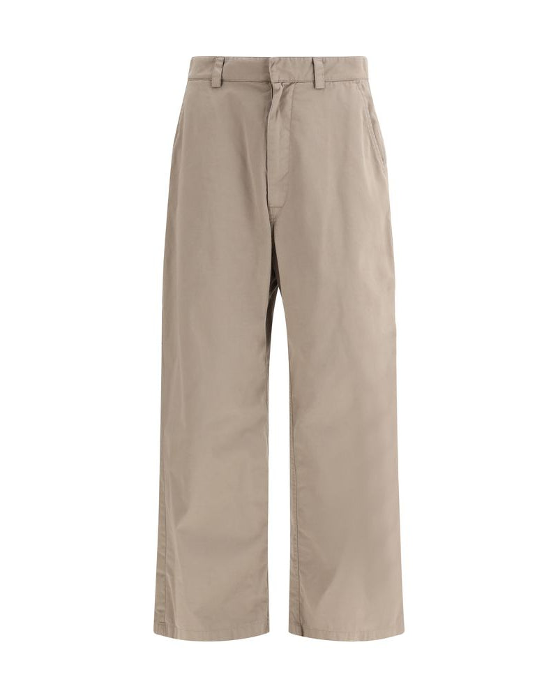 Balenciaga – Workwear Trousers Beige in Cotone Wide-Leg