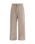 Balenciaga – Workwear Trousers Beige in Cotone Wide-Leg