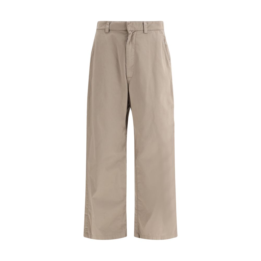 Balenciaga – Workwear Trousers Beige in Cotone Wide-Leg