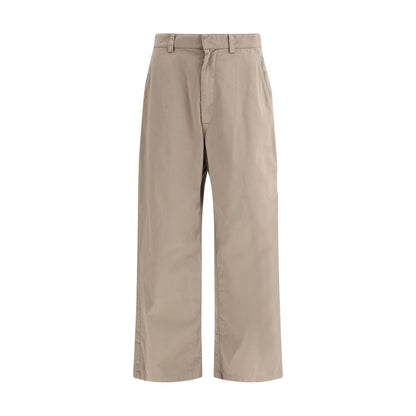 Balenciaga – Workwear Trousers Beige in Cotone Wide-Leg