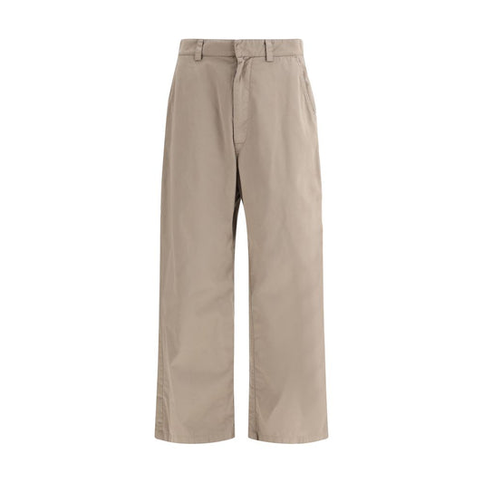 Balenciaga – Workwear Trousers Beige in Cotone Wide-Leg
