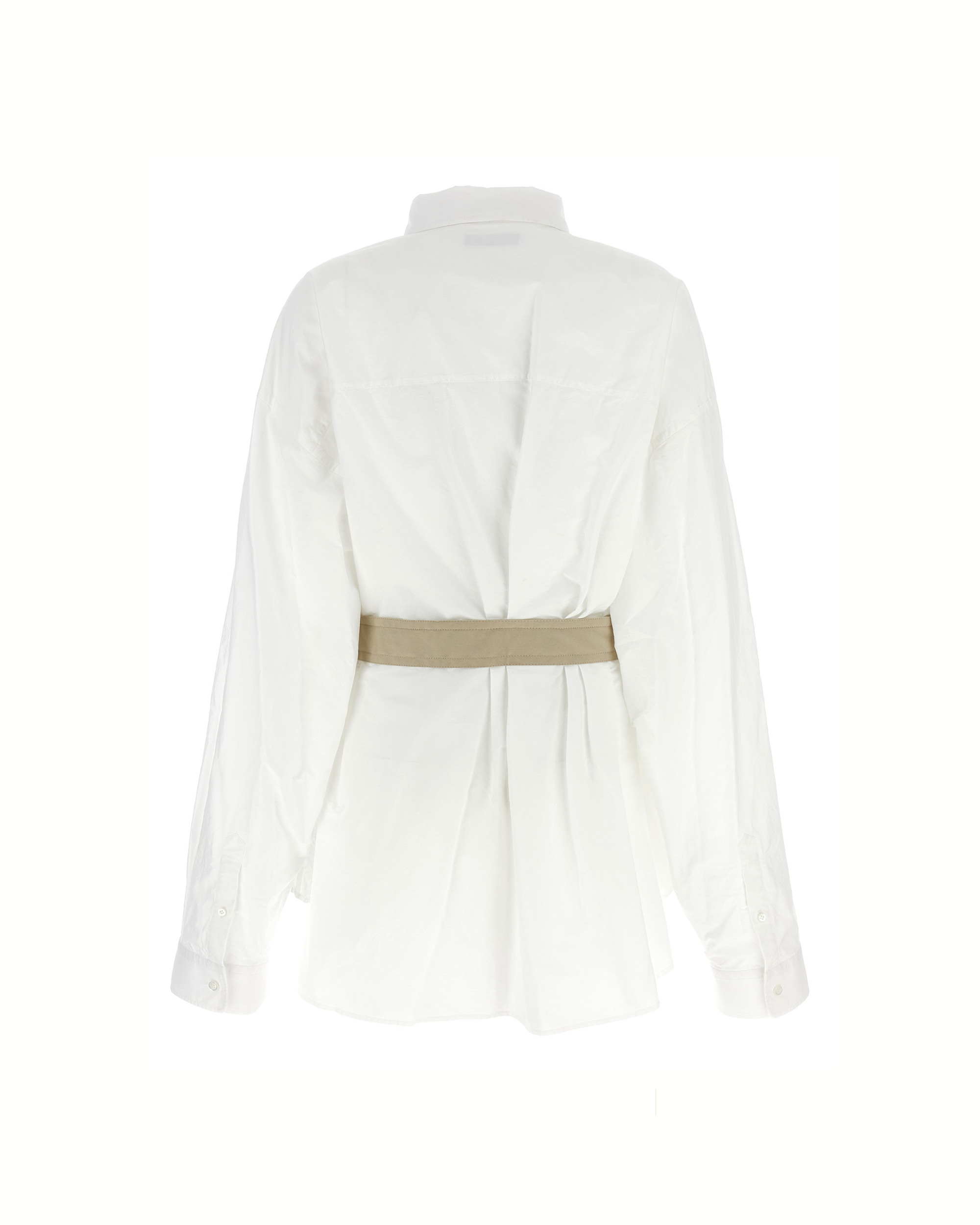 Balenciaga - Wrinkle-Effect Belted Cotton Shirt