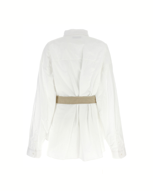 Balenciaga - Wrinkle-Effect Belted Cotton Shirt