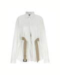 Balenciaga - Wrinkle-Effect Belted Cotton Shirt