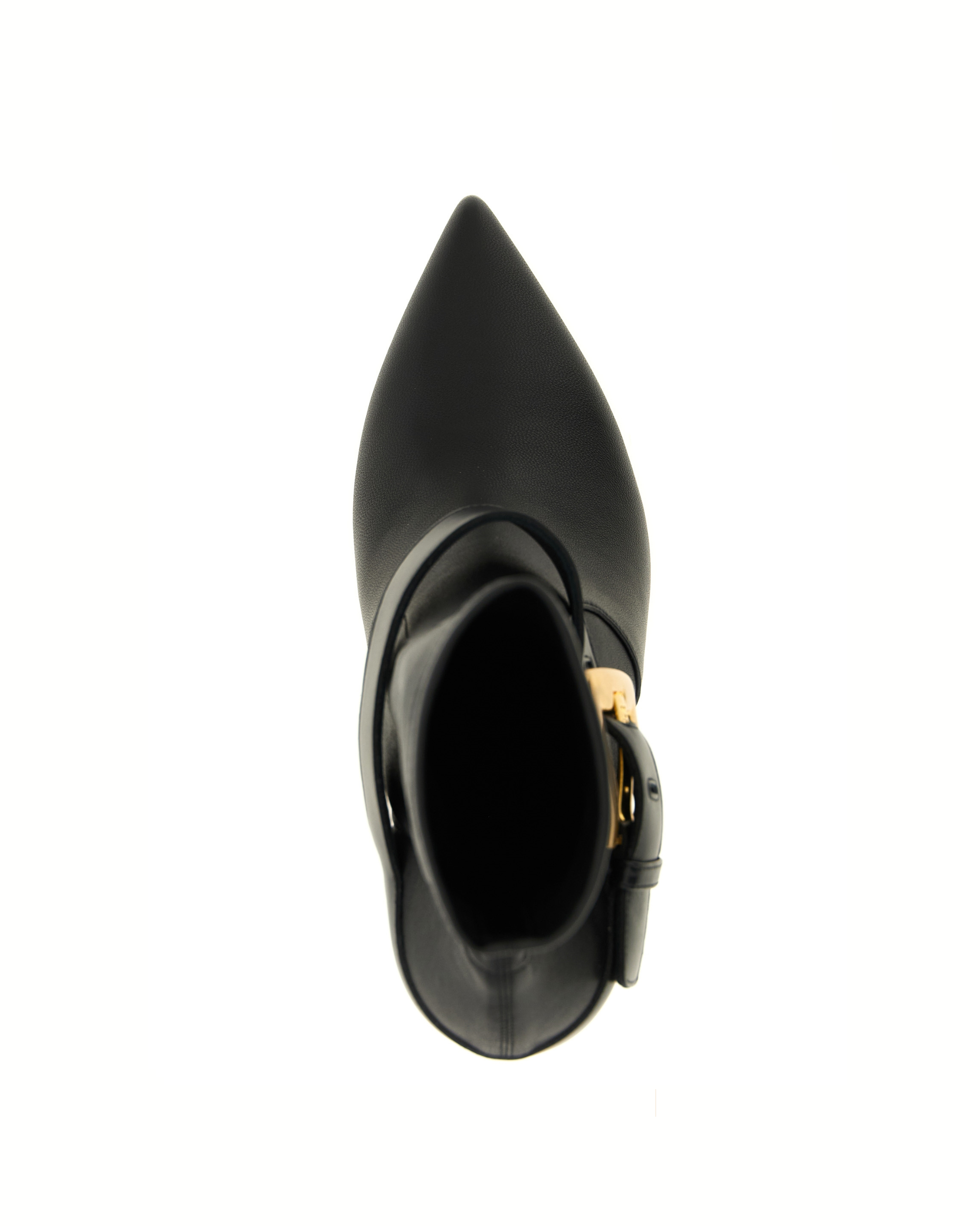 Balmain Anthem Buckle Leather Ankle Boots