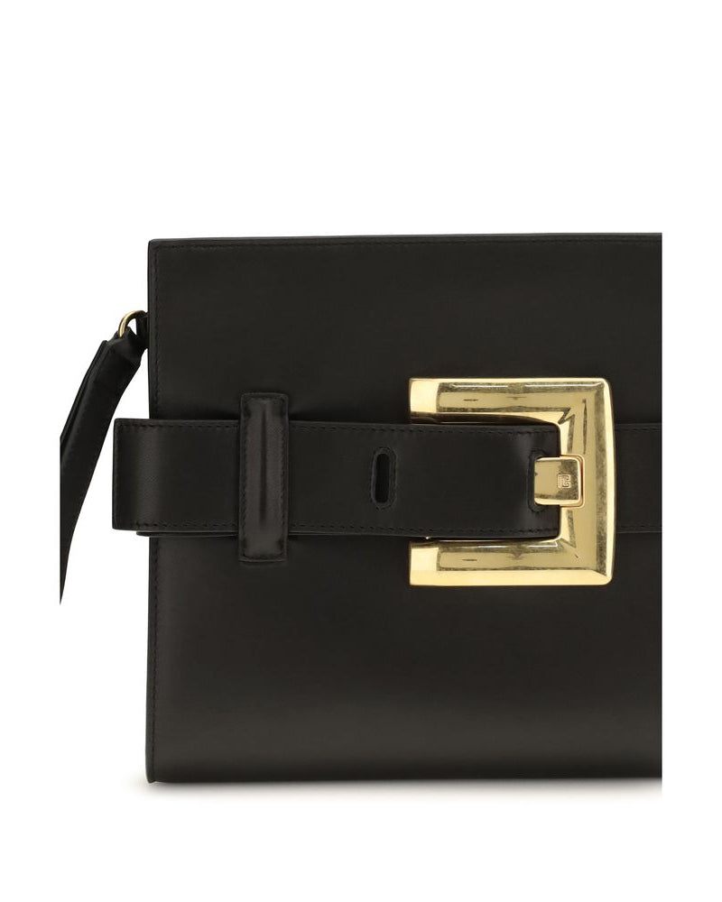 Stile-Ifs-Balmain-Anthem-Clutch-Pelle-Nera-Fibbia-PB