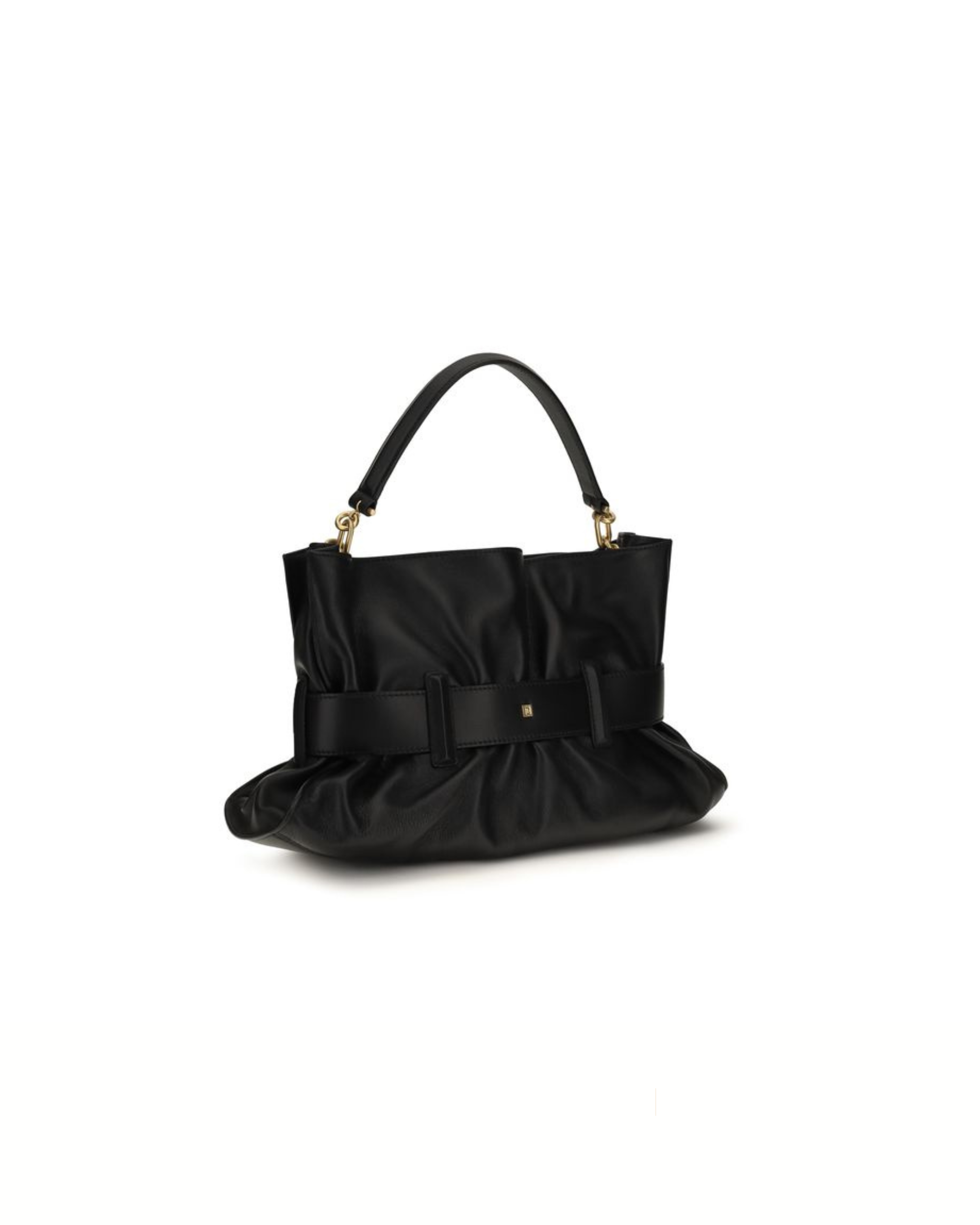 Balmain – Anthem Medium Handbag in Pelle Nera