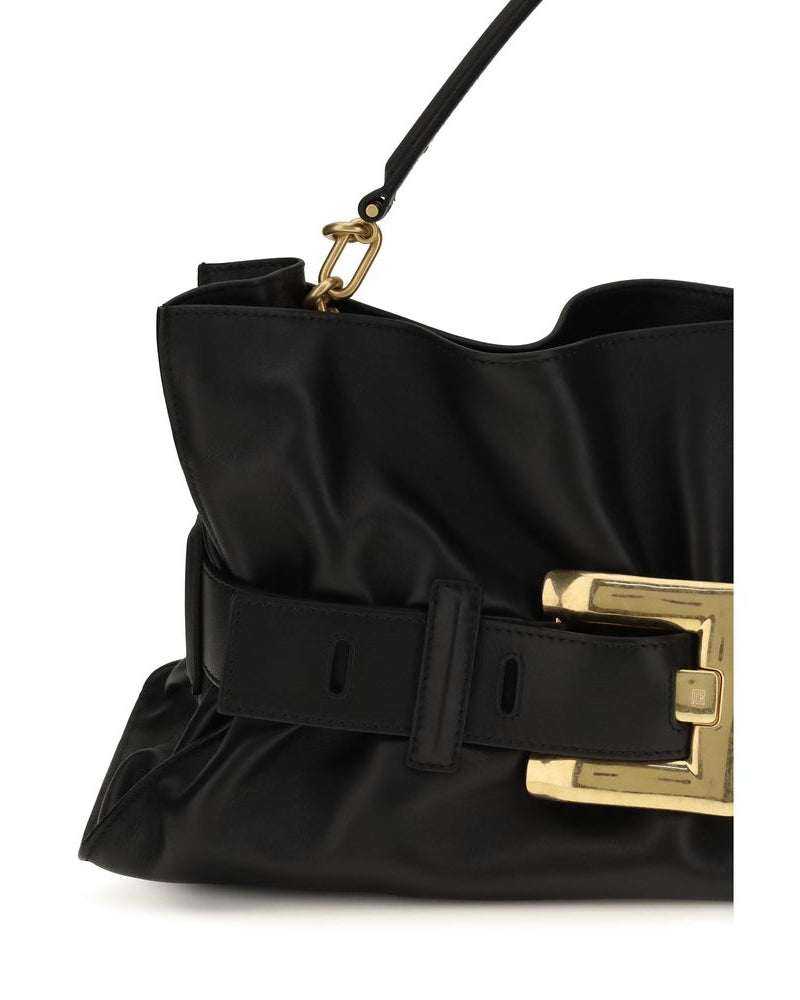 Balmain – Anthem Medium Handbag in Pelle Nera