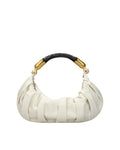 Balmain – Borsa Hobo Drappeggiata in Pelle