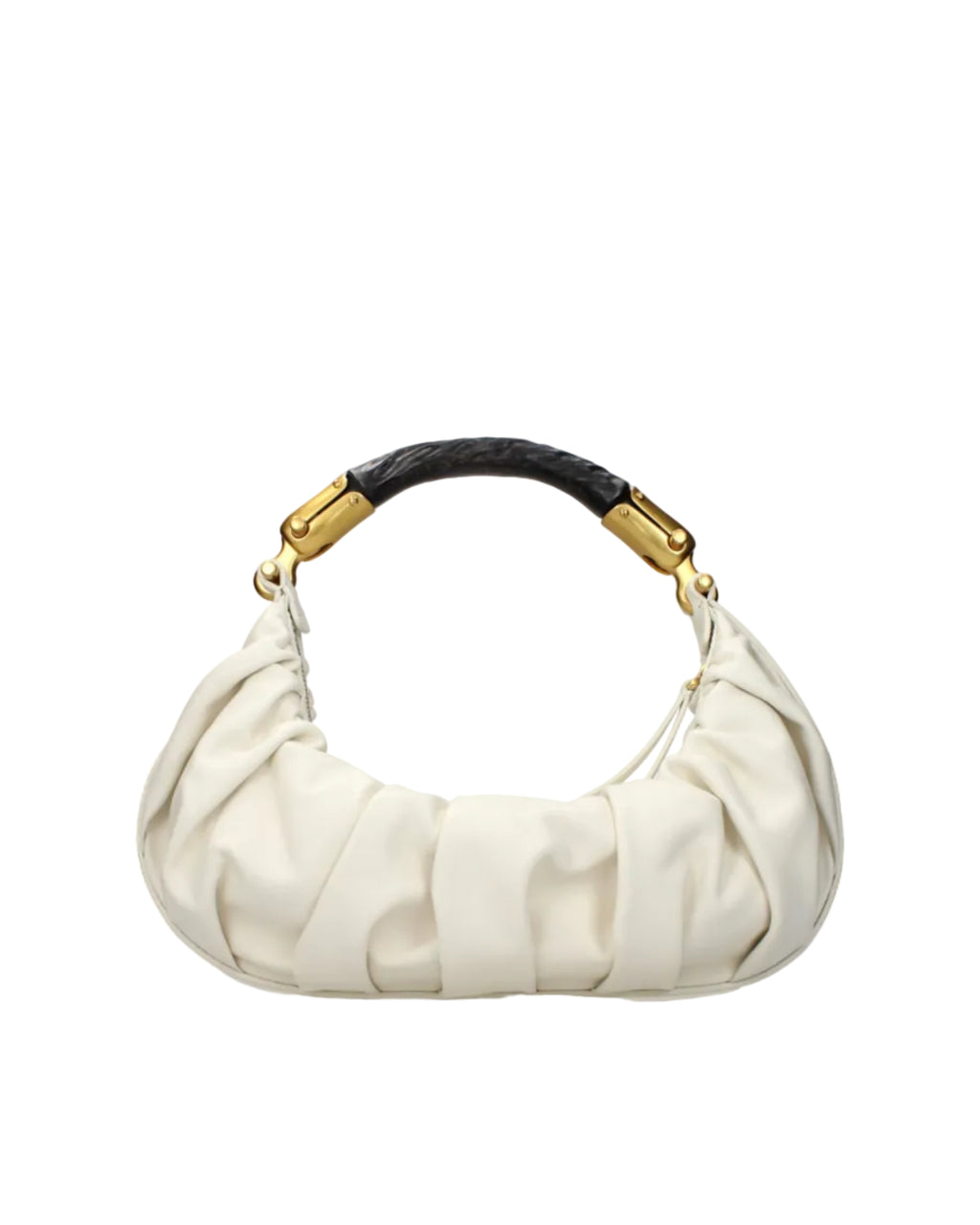 Balmain – Borsa Hobo Drappeggiata in Pelle
