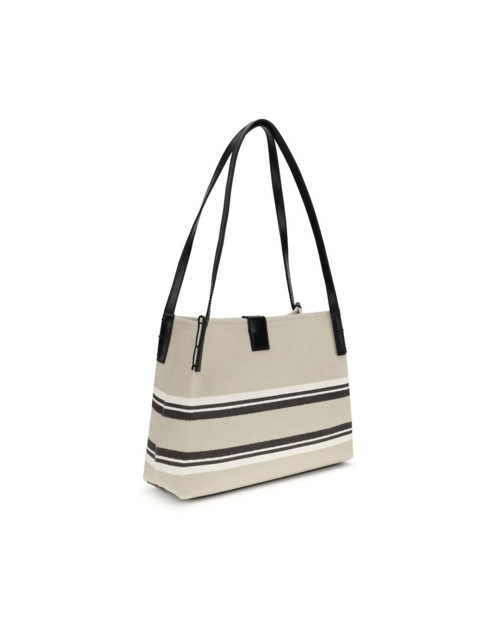Balmain Canvas Jacquard Logo Shoulder Bag