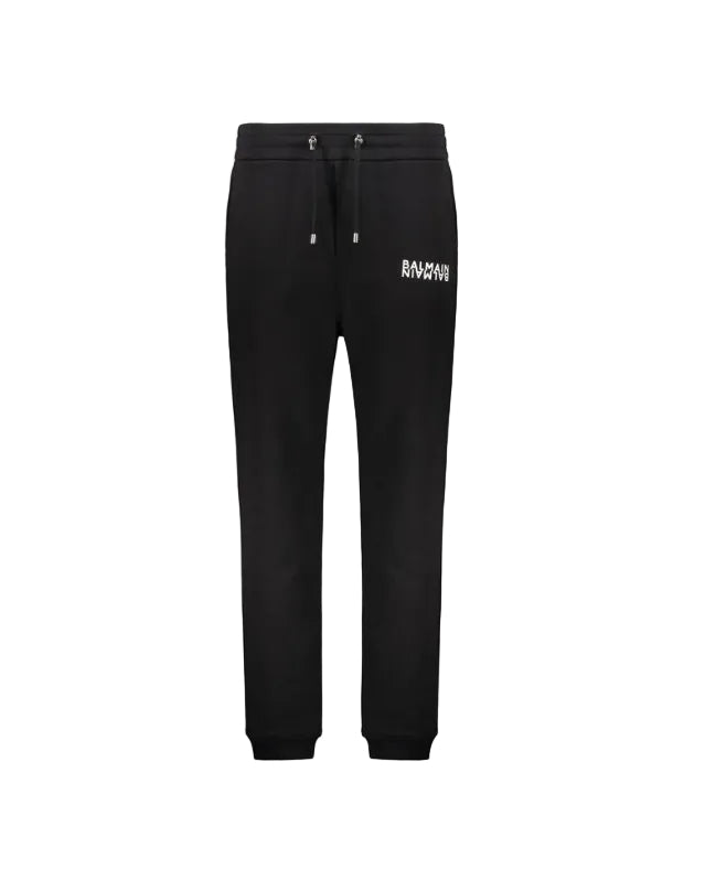 Balmain – Cotton Logo Print Jogger Pants Black